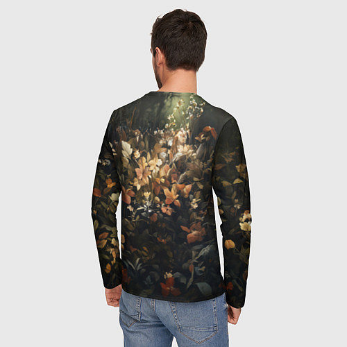 Мужской лонгслив Красная панда в лесной чаще / 3D-принт – фото 4