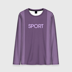 Лонгслив мужской Sport фиолетовый, цвет: 3D-принт