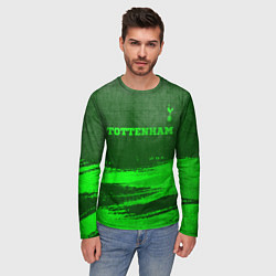 Лонгслив мужской Tottenham - green gradient посередине, цвет: 3D-принт — фото 2