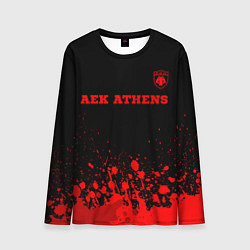 Лонгслив мужской AEK Athens - red gradient посередине, цвет: 3D-принт