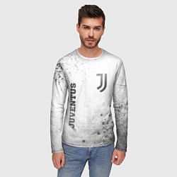 Лонгслив мужской Juventus - white gradient вертикально, цвет: 3D-принт — фото 2