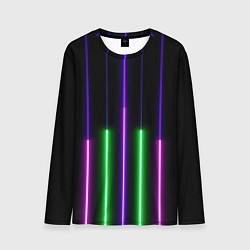 Лонгслив мужской Color Purple green pink, цвет: 3D-принт