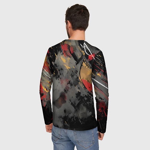 Мужской лонгслив Человек-паук и красная краска / 3D-принт – фото 4
