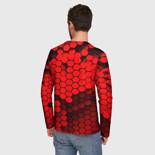 Мужской лонгслив BMW карбоновая абстракция / 3D-принт – фото 4