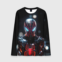 Лонгслив мужской Спайдер-мен в мото костюме, цвет: 3D-принт