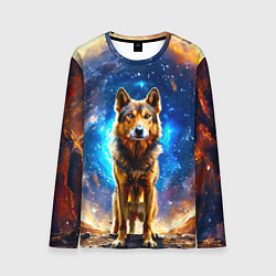 Лонгслив мужской Волкодав в космосе, цвет: 3D-принт