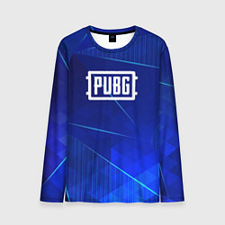 Лонгслив мужской PUBG blue poly, цвет: 3D-принт