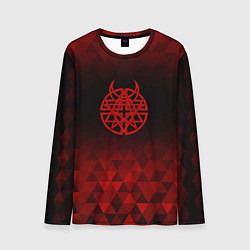Лонгслив мужской Disturbed red poly, цвет: 3D-принт