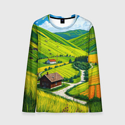 Мужской лонгслив Русская душа и поле