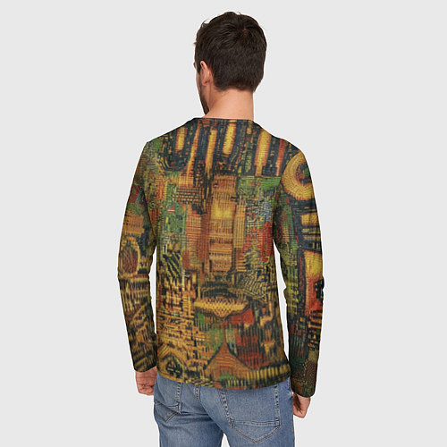 Мужской лонгслив Текстурный Бэтмен / 3D-принт – фото 4