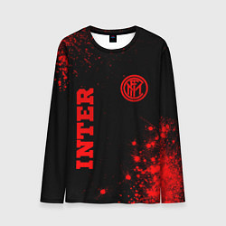 Мужской лонгслив Inter - red gradient вертикально