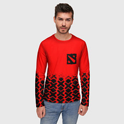Лонгслив мужской Dota игровой паттерн, цвет: 3D-принт — фото 2