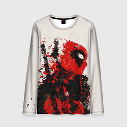Мужской лонгслив Дэдпул брызги