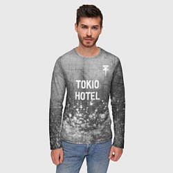 Лонгслив мужской Tokio Hotel - grey gradient посередине, цвет: 3D-принт — фото 2