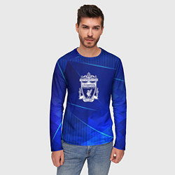 Лонгслив мужской Liverpool blue poly, цвет: 3D-принт — фото 2