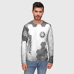 Лонгслив мужской Yamaha - white gradient вертикально, цвет: 3D-принт — фото 2