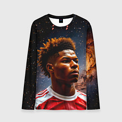 Лонгслив мужской Маркус Рашфорд и космос, цвет: 3D-принт