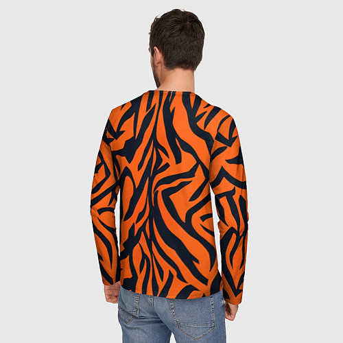Мужской лонгслив Расцветка тигра / 3D-принт – фото 4
