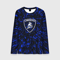 Лонгслив мужской Lamborghini blue energy, цвет: 3D-принт