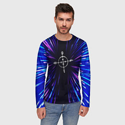Лонгслив мужской Megadeth neon energy, цвет: 3D-принт — фото 2