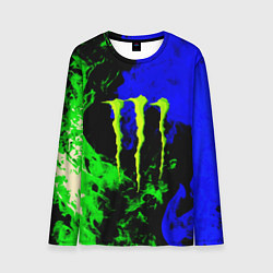 Мужской лонгслив Monster energy кислотный огонь