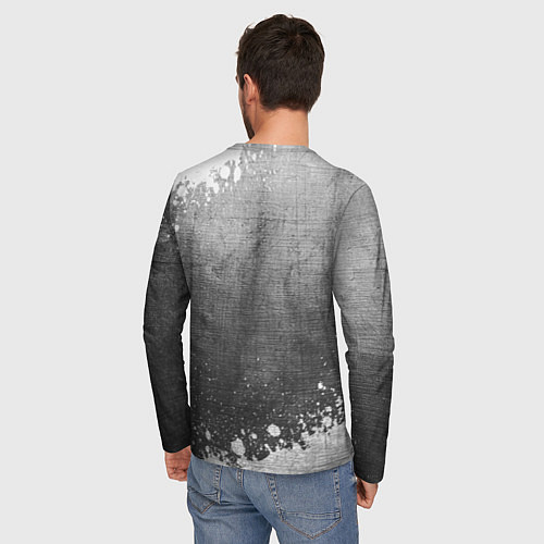 Мужской лонгслив Jaguar - grey gradient / 3D-принт – фото 4