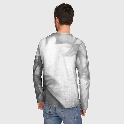 Мужской лонгслив PUBG - white gradient вертикально / 3D-принт – фото 4