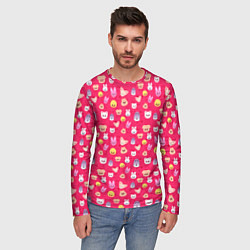 Лонгслив мужской Skzoo pattern pink, цвет: 3D-принт — фото 2