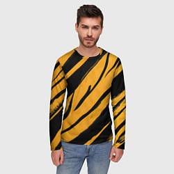 Лонгслив мужской Тигровый раскрас, цвет: 3D-принт — фото 2