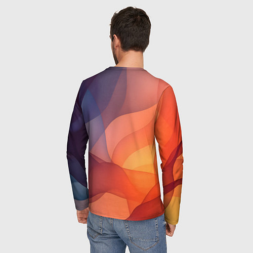 Мужской лонгслив Летящая вуаль / 3D-принт – фото 4