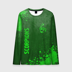 Лонгслив мужской Scorpions - green gradient вертикально, цвет: 3D-принт