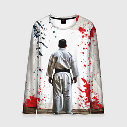 Лонгслив мужской Борец айкидо на белом, цвет: 3D-принт