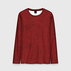 Лонгслив мужской Тёмный красный в крапинку, цвет: 3D-принт