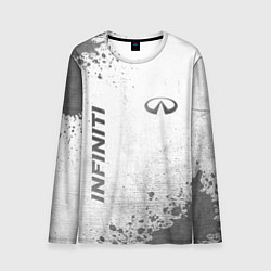 Мужской лонгслив Infiniti - white gradient вертикально