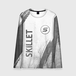 Лонгслив мужской Skillet - white gradient вертикально, цвет: 3D-принт