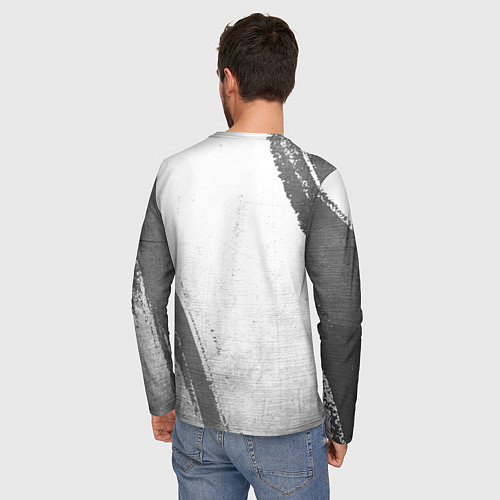 Мужской лонгслив Skillet - white gradient вертикально / 3D-принт – фото 4