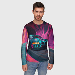 Лонгслив мужской БМВ граффити стиль, цвет: 3D-принт — фото 2