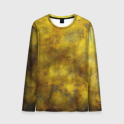 Лонгслив мужской Золотая ржавая текстура, цвет: 3D-принт