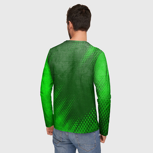 Мужской лонгслив Haval - green gradient вертикально / 3D-принт – фото 4