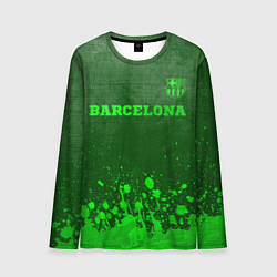 Лонгслив мужской Barcelona - green gradient посередине, цвет: 3D-принт