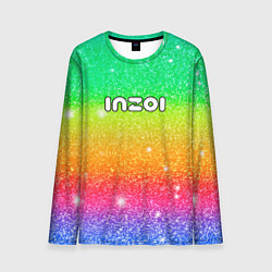 Лонгслив мужской Inzoi блестящий радужный фон, цвет: 3D-принт