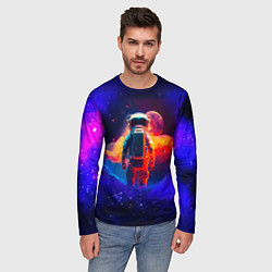 Лонгслив мужской Огненный путь космонавта, цвет: 3D-принт — фото 2