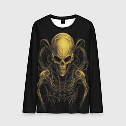 Лонгслив мужской Пришелец - скелет, цвет: 3D-принт