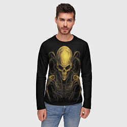 Лонгслив мужской Пришелец - скелет, цвет: 3D-принт — фото 2