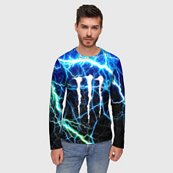 Лонгслив мужской Monster energy electro, цвет: 3D-принт — фото 2