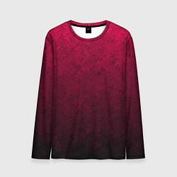 Лонгслив мужской Текстурный тёмно-розовый градиент, цвет: 3D-принт