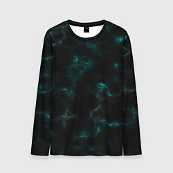 Лонгслив мужской Color black turquoise, цвет: 3D-принт