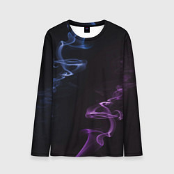 Лонгслив мужской Color black blue pink, цвет: 3D-принт