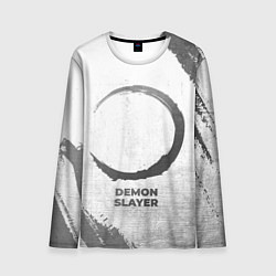 Лонгслив мужской Demon Slayer - white gradient, цвет: 3D-принт