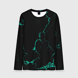 Мужской лонгслив Color black turquoise